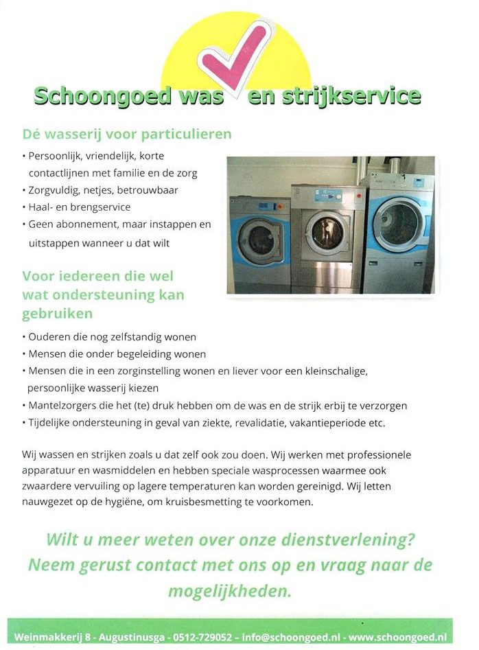 Schoongoed was- en strijkservice